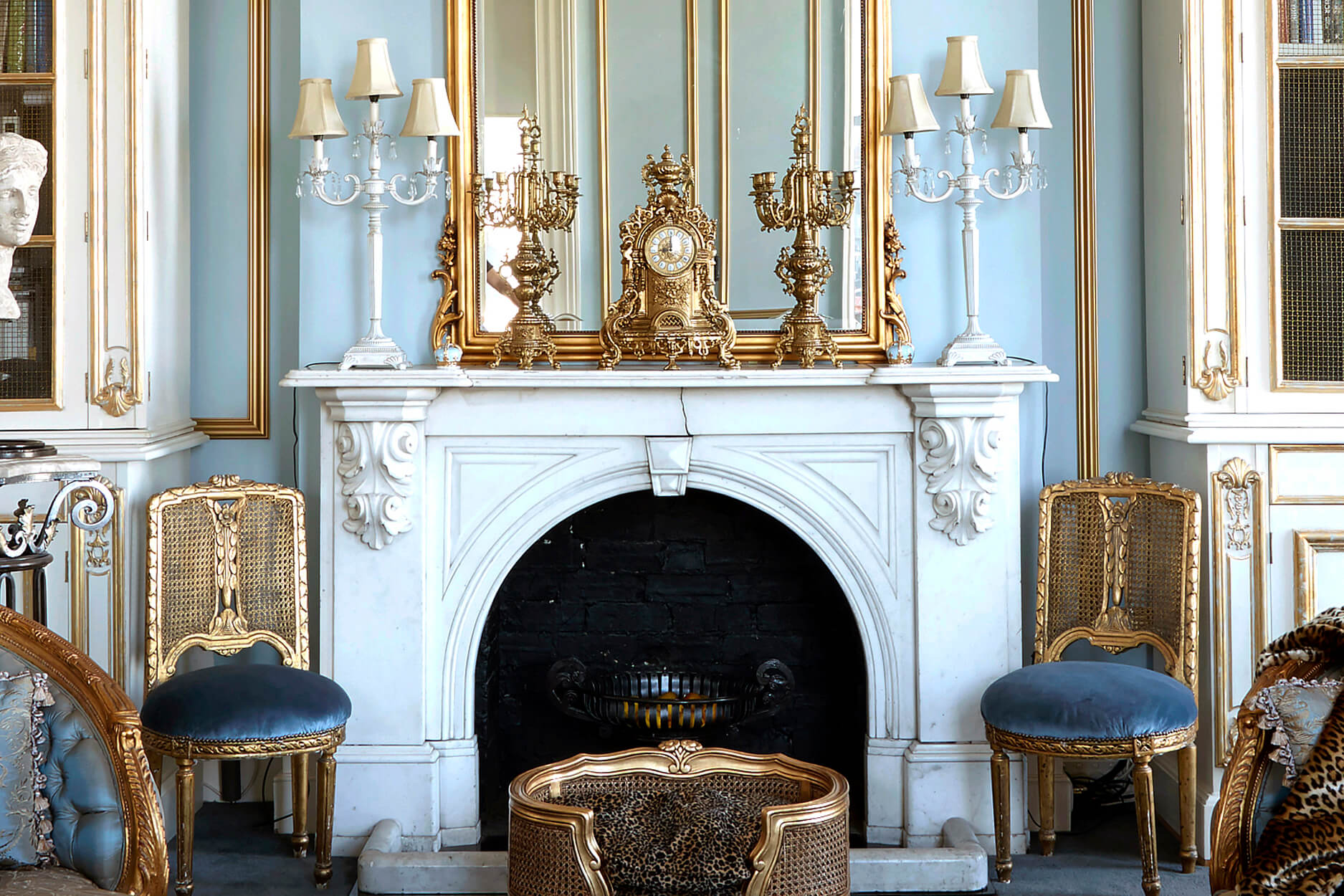 Grand French Fireplace | Custom Stone Fireplaces | Mark Alexander