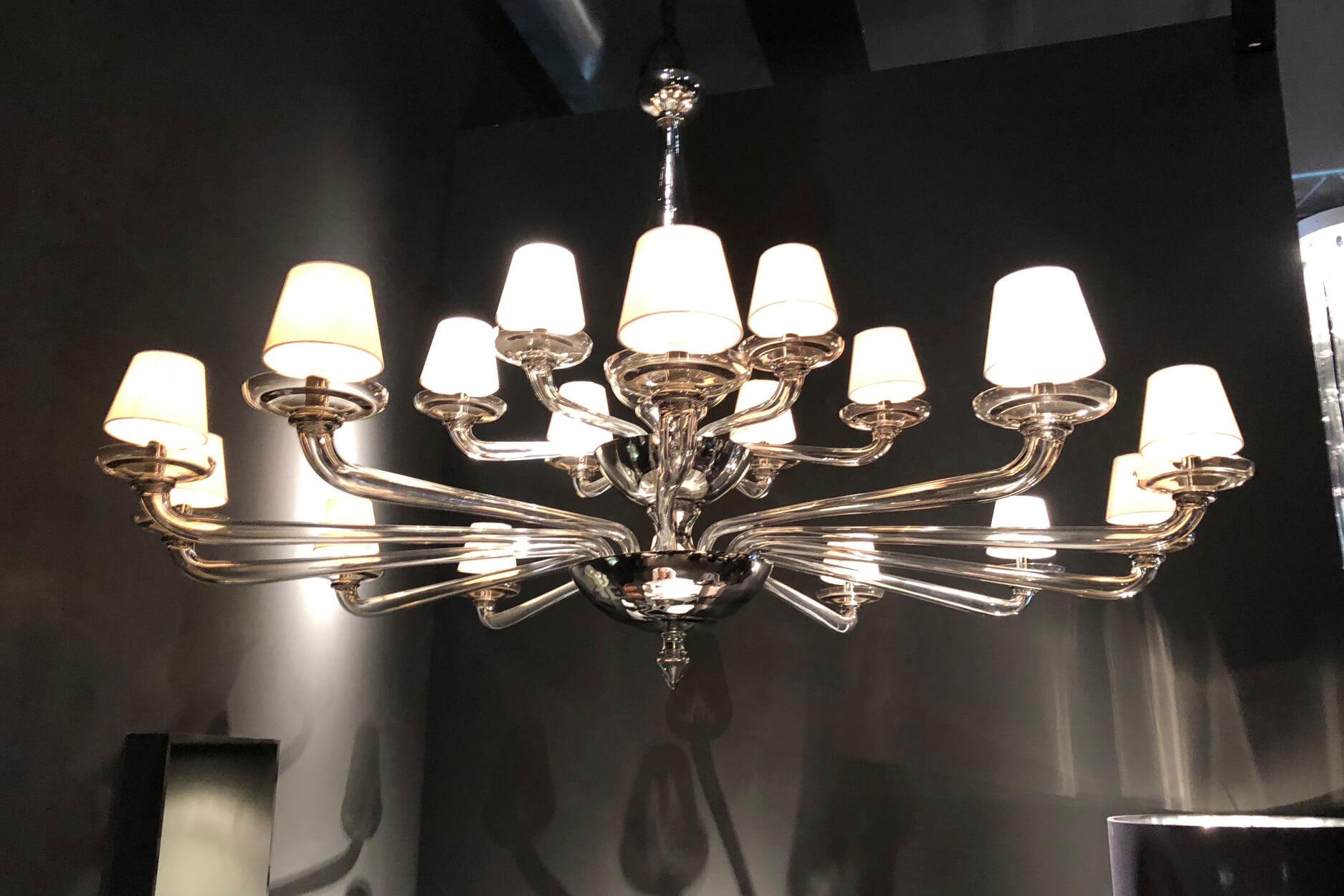 contemporary glass chandelier