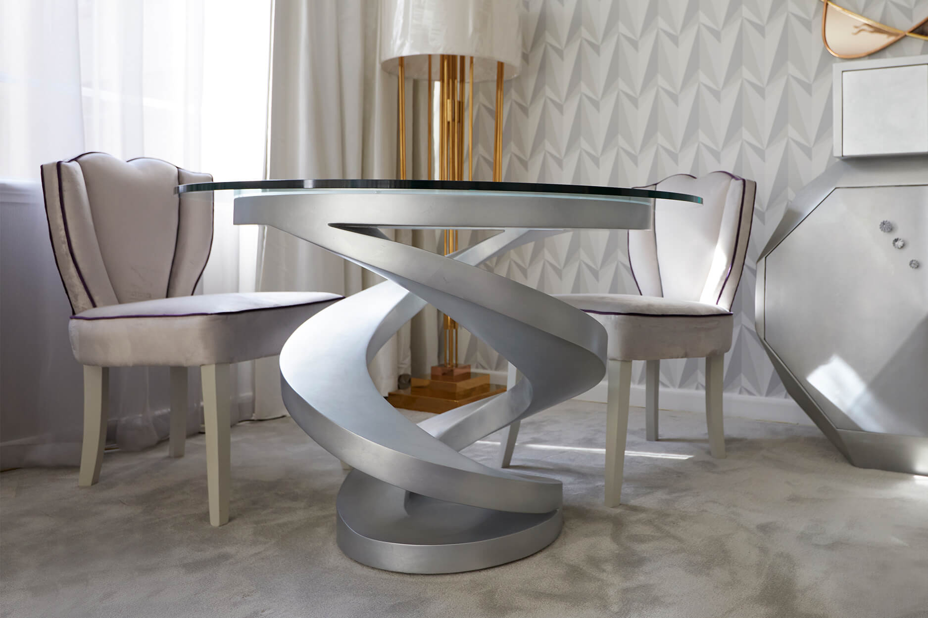 hollywood glam dining chairs